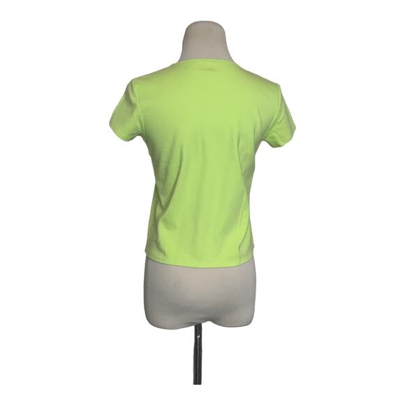 Eileen Fisher lime green short sleeves top size SP - Picture 4 of 9
